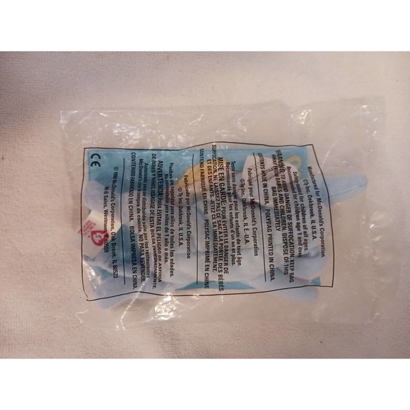 1993 McDonald's Ty Teenie Beanie Babies PEANUT The Baby Elephant In Package - Picture 7 of 10